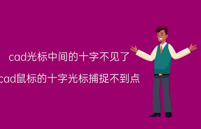 cad光标中间的十字不见了 cad鼠标的十字光标捕捉不到点？